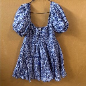 Zara Blue Floral Print Dress